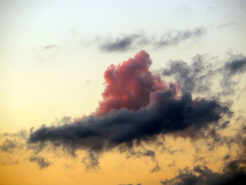 Low angle view of cloudy sky