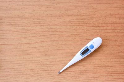 High angle view of pencil on table