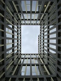 Low angle view of modern building against sky