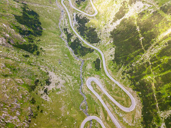 Aerial view of road