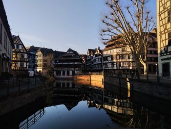 Petite france over l'ill river in strasbourg,  france 