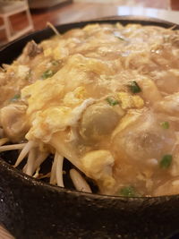 Close-up of served food in bowl