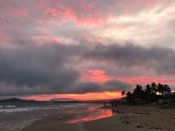 Scenic view of dramatic sky during sunset