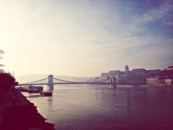 View of bridge over river