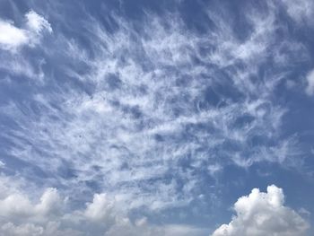 Low angle view of clouds in sky