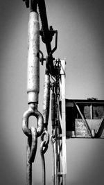 Close-up of pipe against sky