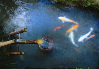 Close-up high angle view of water