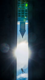 Digital composite image of building against sky