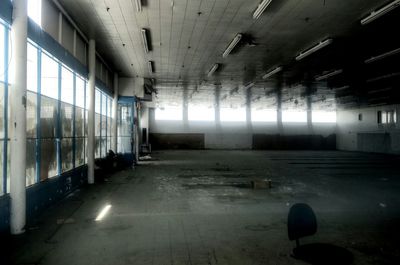 Empty corridor of building