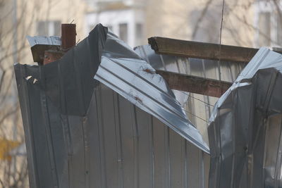 Wooden fence on field