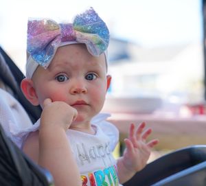 Portrait of cute baby girl