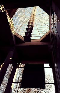 Low angle view of bridge in building