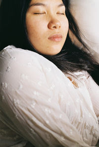 Close-up portrait of a young woman