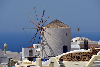 Windmill against clear sky