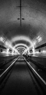 Empty illuminated tunnel