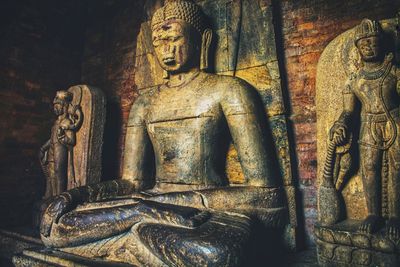 Statue of historic building at temple