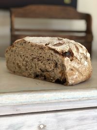 Close-up of bread on table