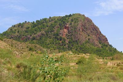 Scenic view of mountain against sky