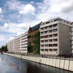 View of buildings in town