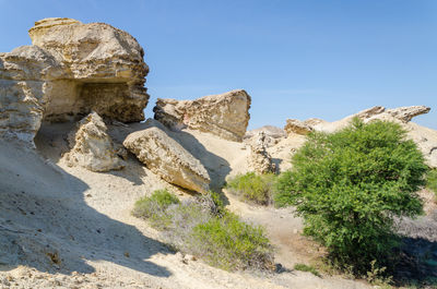 Rock formations in desert