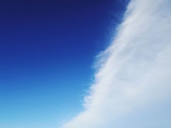 Low angle view of vapor trail in sky