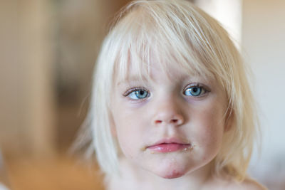 Close-up portrait of young girl