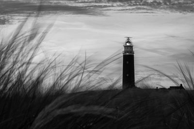 Low angle view of lighthouse against sky