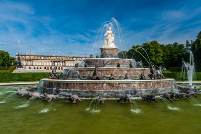 Fountain in front of building