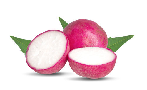 Close-up of fruits against white background