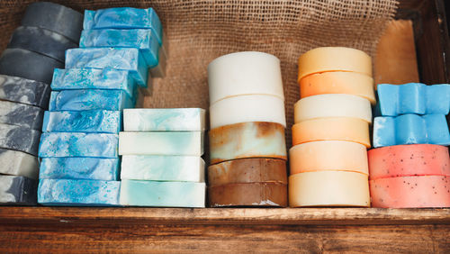 Organic handmade pure soap bars with various natural additives