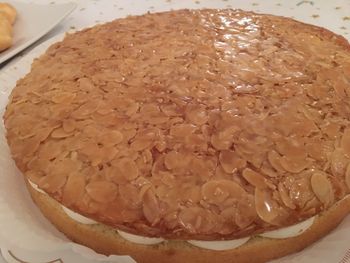 Close-up of cake on table