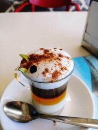 Close-up of coffee on table