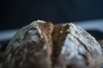 Close-up of bread on wood