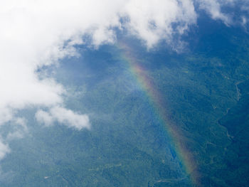 Scenic view of landscape against blue sky