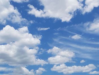 Low angle view of clouds in sky