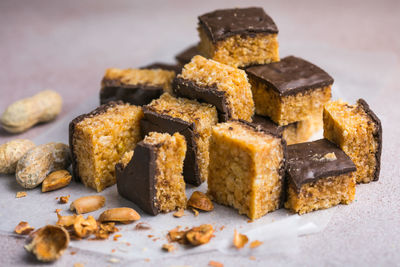 Close-up of cake on table