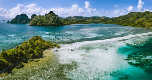 Panoramic shot of sea against sky