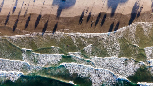 Close-up of frozen water