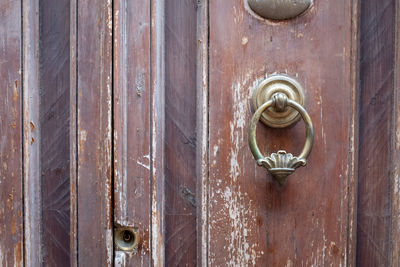Close-up of door knocker