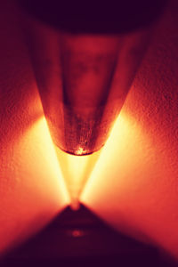 Close-up of illuminated lamp