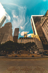 Low angle view of skyscrapers