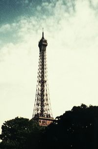 Low angle view of eiffel tower