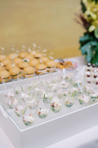 Close-up of medicines on table