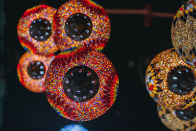 Close-up of multi colored candies for sale