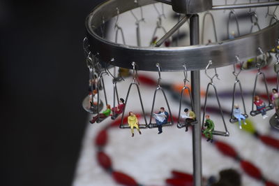 Close-up of multi colored hanging