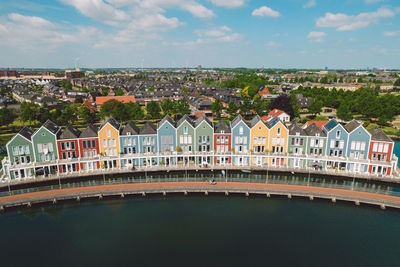 Bridge over river against sky
