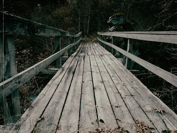 Footbridge amidst trees