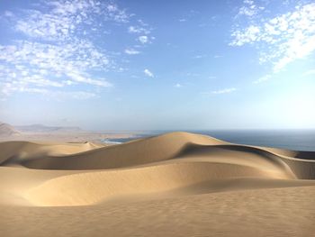 Sand dunes in a desert