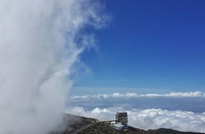 Scenic view of clouds against blue sky