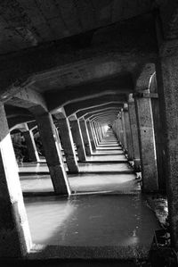 Full frame shot of illuminated corridor